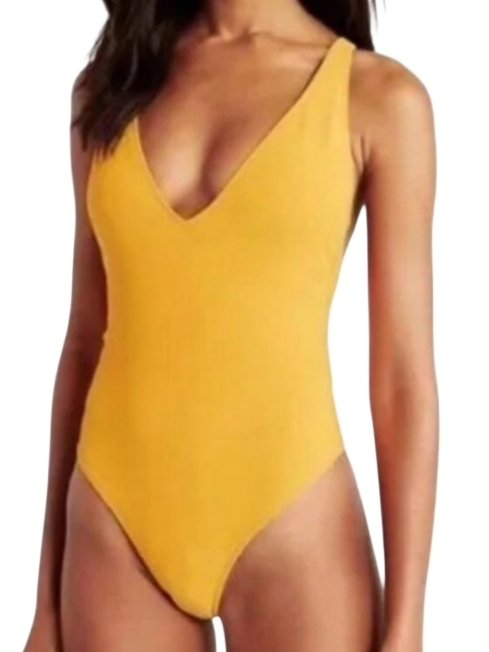 Abercrombie & Fitch Mustard Yellow One-Piece Swimsuit